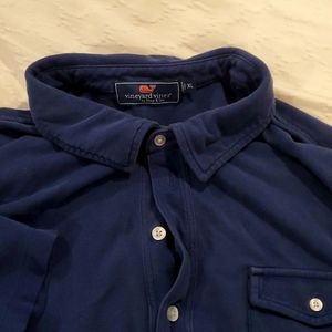 Vineyard Vines - blue polo shirt with pocket